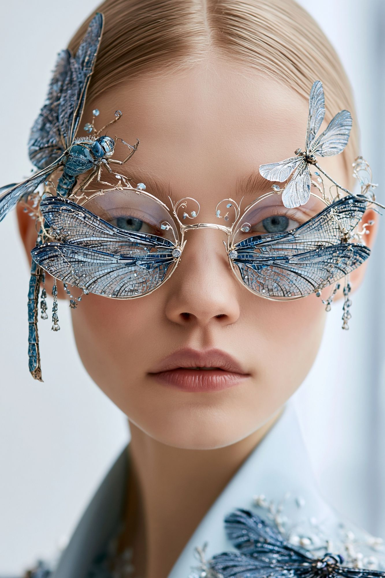 Butterfly Couture Portrait Print. poster — fashion art