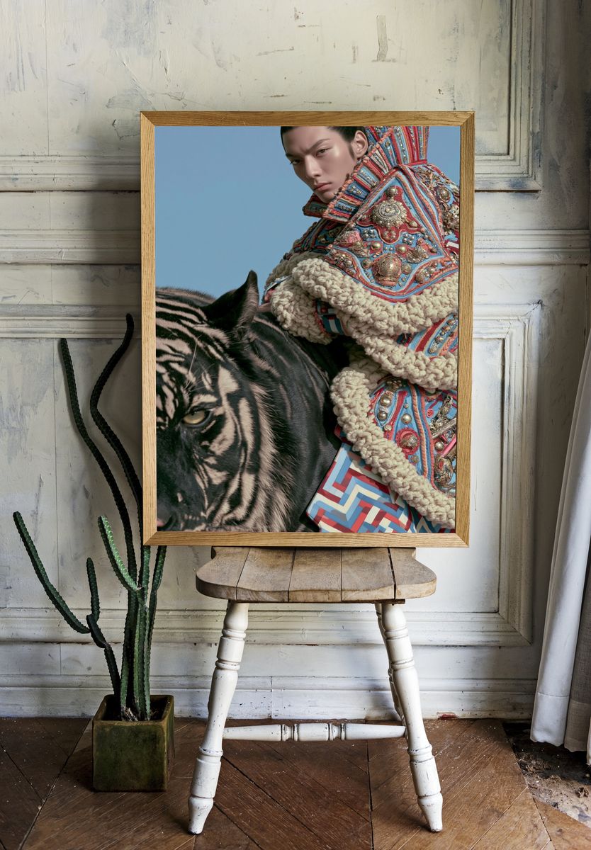 Fashion Tiger Portrait Poster. room preview