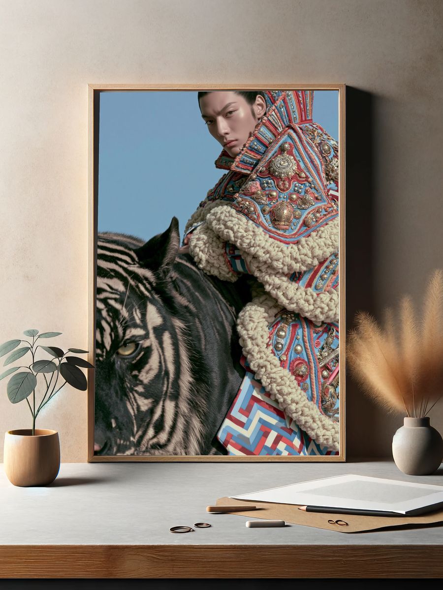 Fashion Tiger Portrait Poster. — room view 2