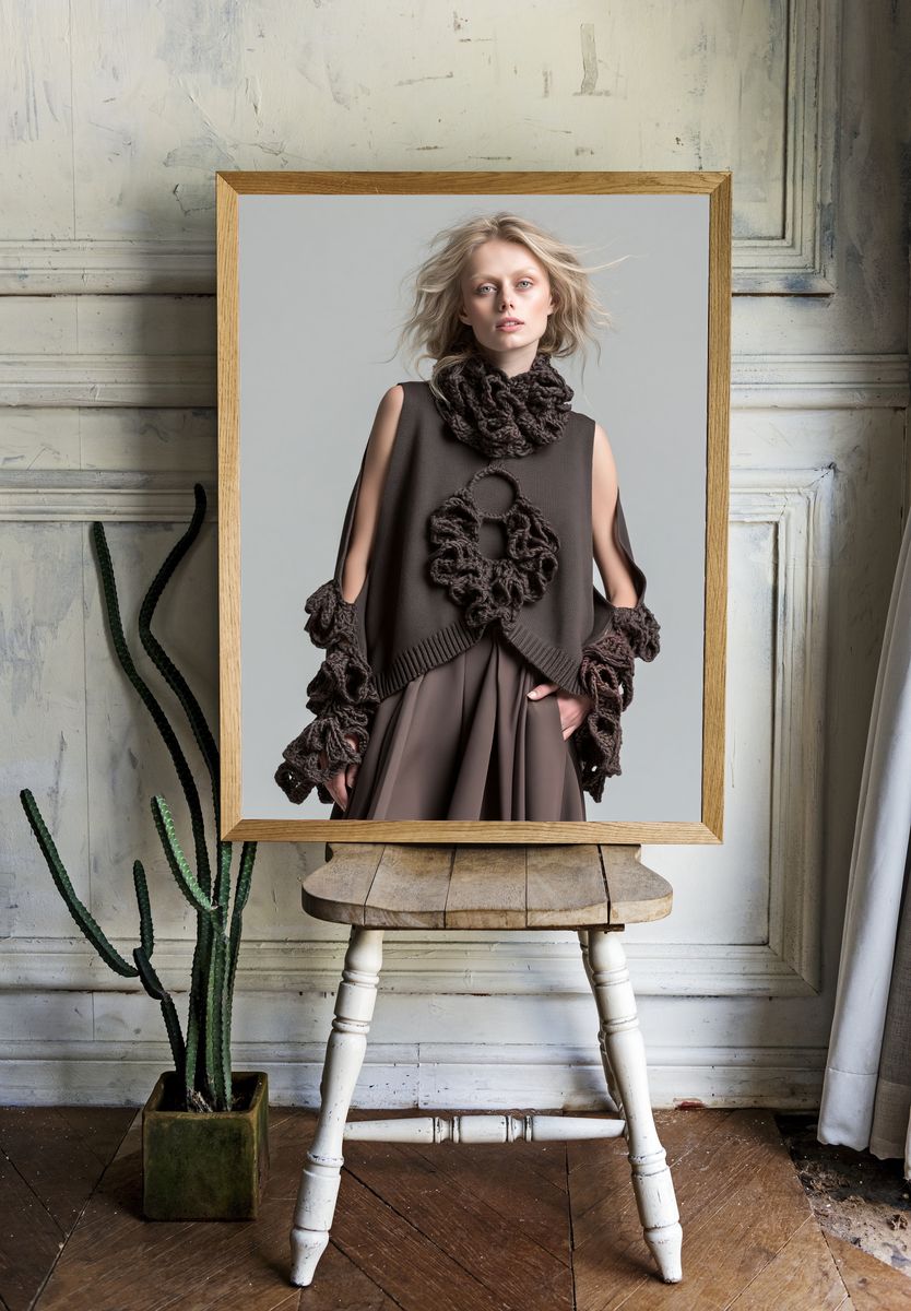 Avant-Garde Fashion Portrait Poster. — room view 1