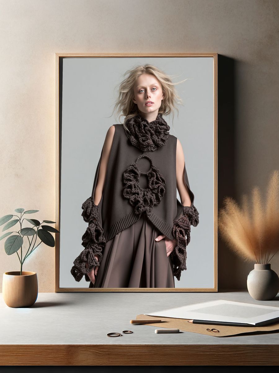 Avant-Garde Fashion Portrait Poster. — room view 2