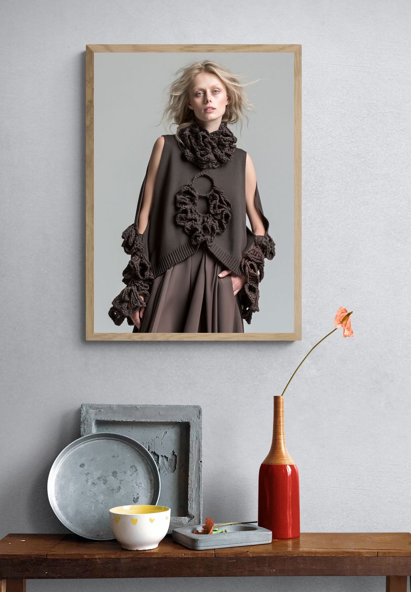 Avant-Garde Fashion Portrait Poster. — room view 3