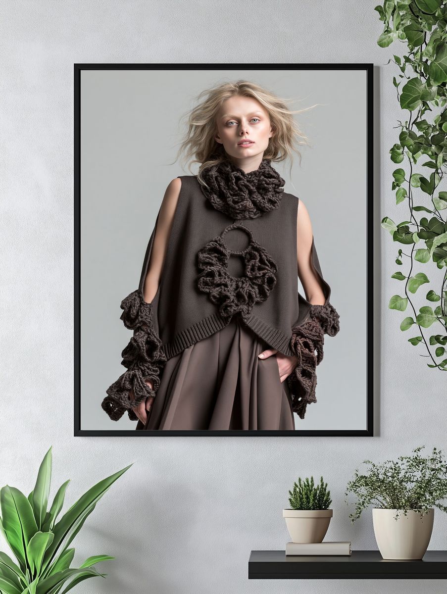 Avant-Garde Fashion Portrait Poster. — room view 4