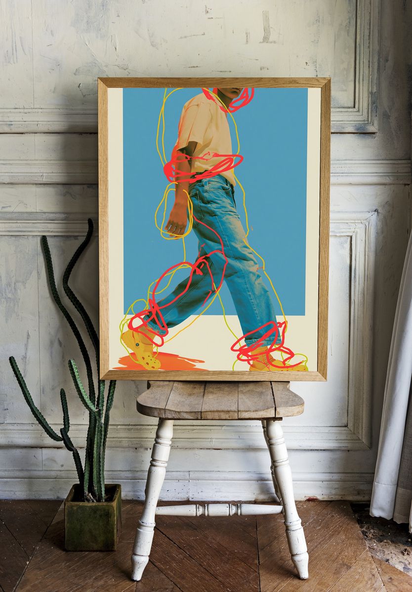 Streetwear Figure Illustration Poster. — room view 1