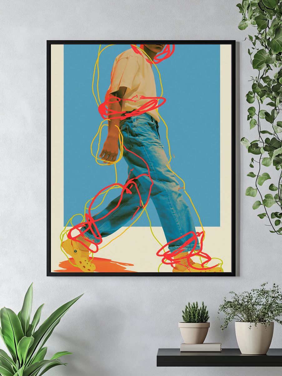 Streetwear Figure Illustration Poster. — room view 4