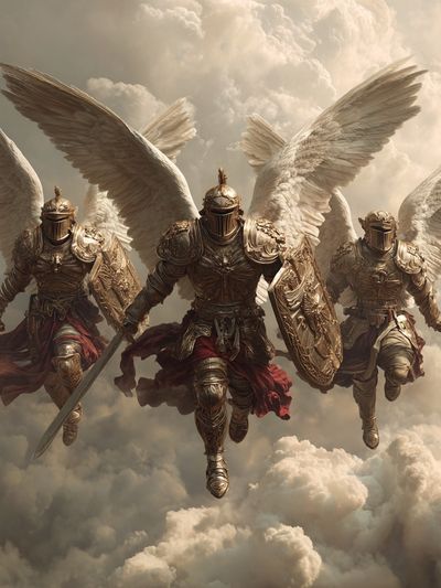 Angelic Warriors — Fantasy Art Print. poster print