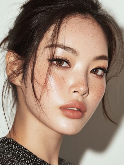 Freckled Beauty Portrait Poster. poster print