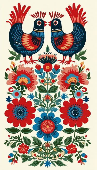 Floral Birds — Bohemian Print