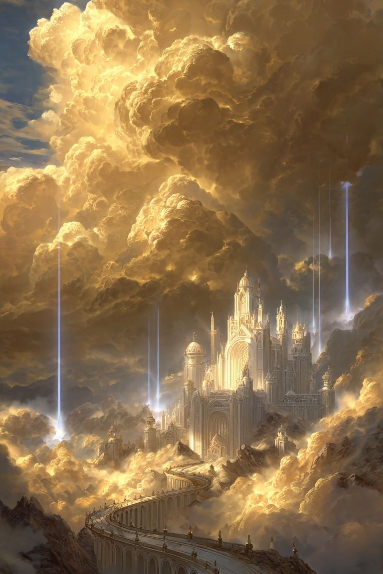 Celestial Castle — Fantasy Print. poster detail