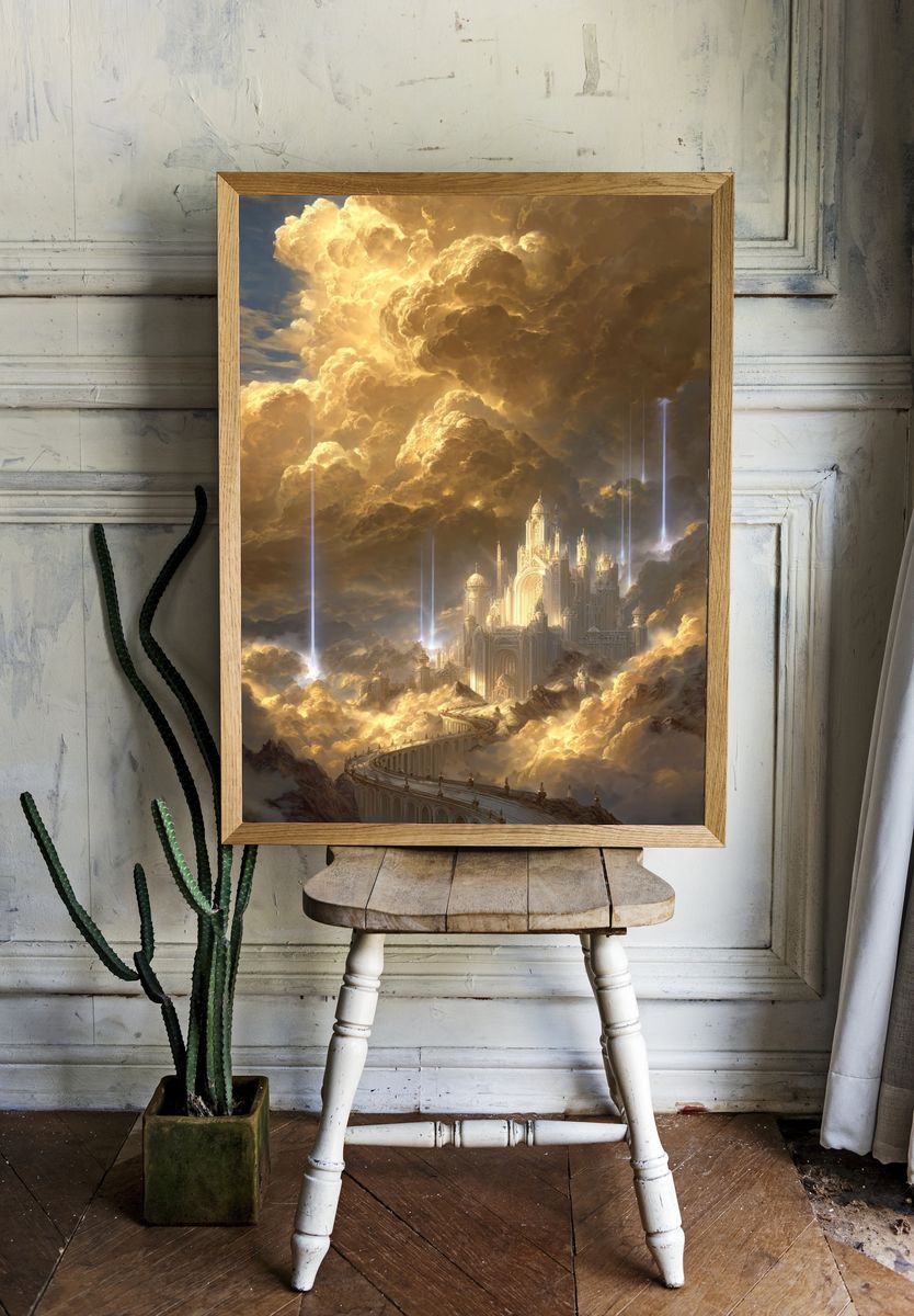 Celestial Castle — Fantasy Print. — room view 1