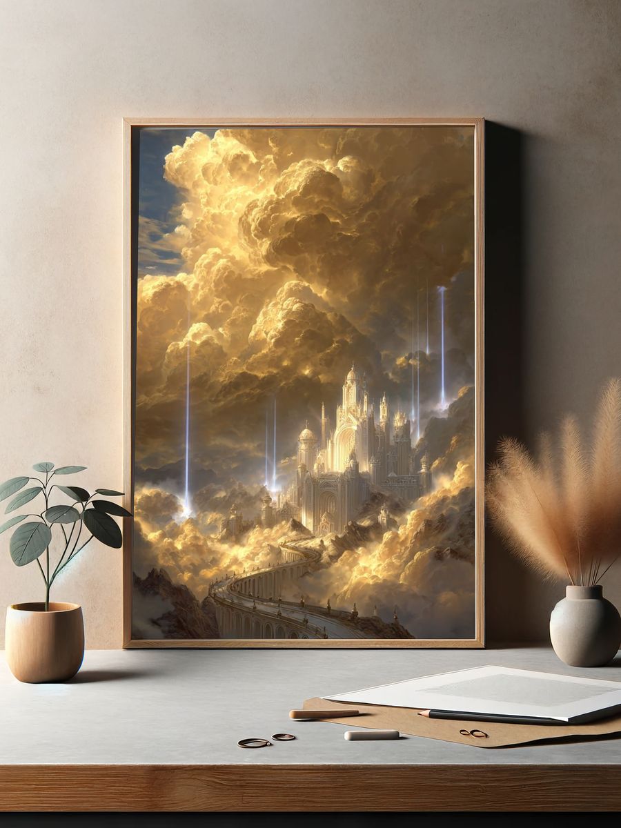 Celestial Castle — Fantasy Print. — room view 2