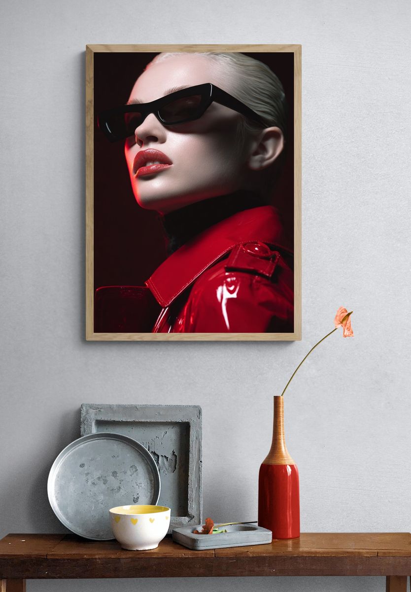 Bold Fashion Portrait — Photography Print. — room view 3