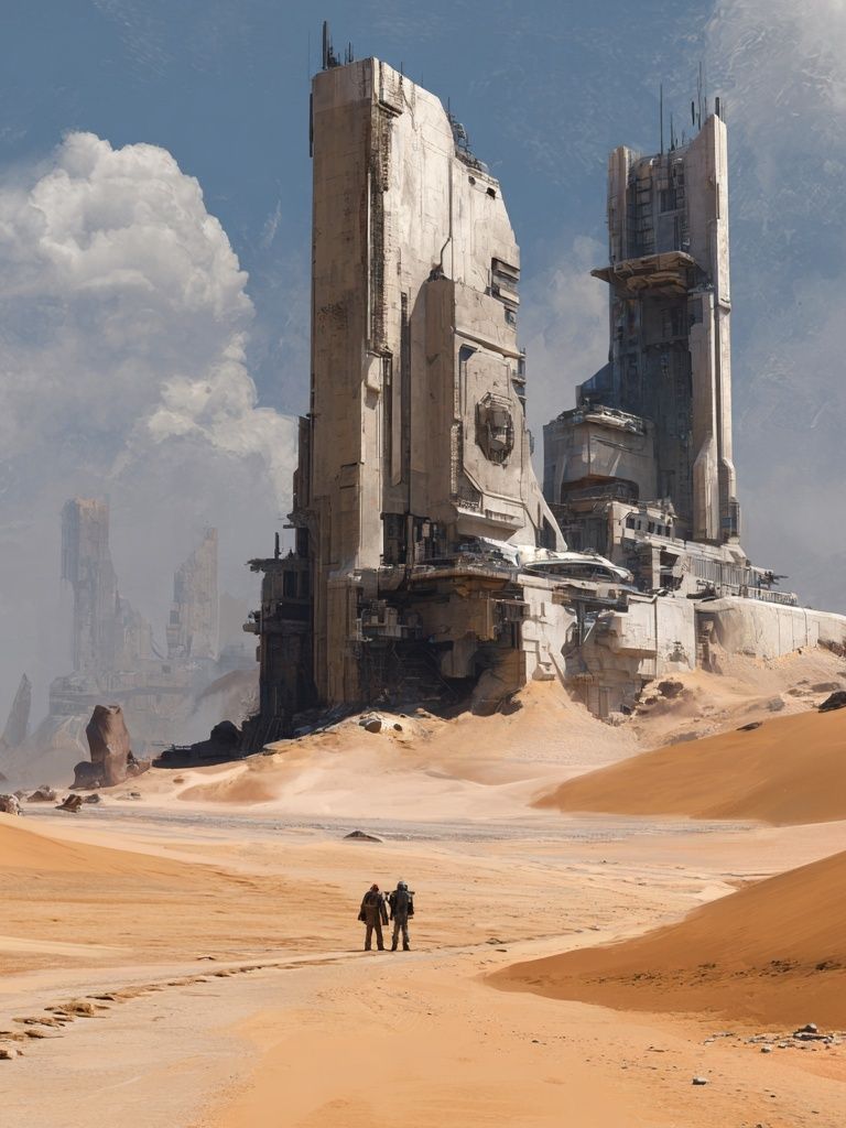 Futuristic Desert Landscape — Sci-Fi Print. poster — movies art