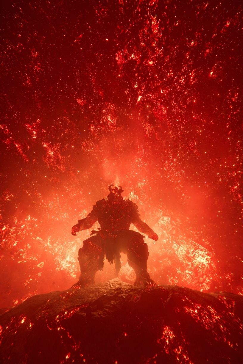 Fiery Demon — Fantasy Art Print. poster detail