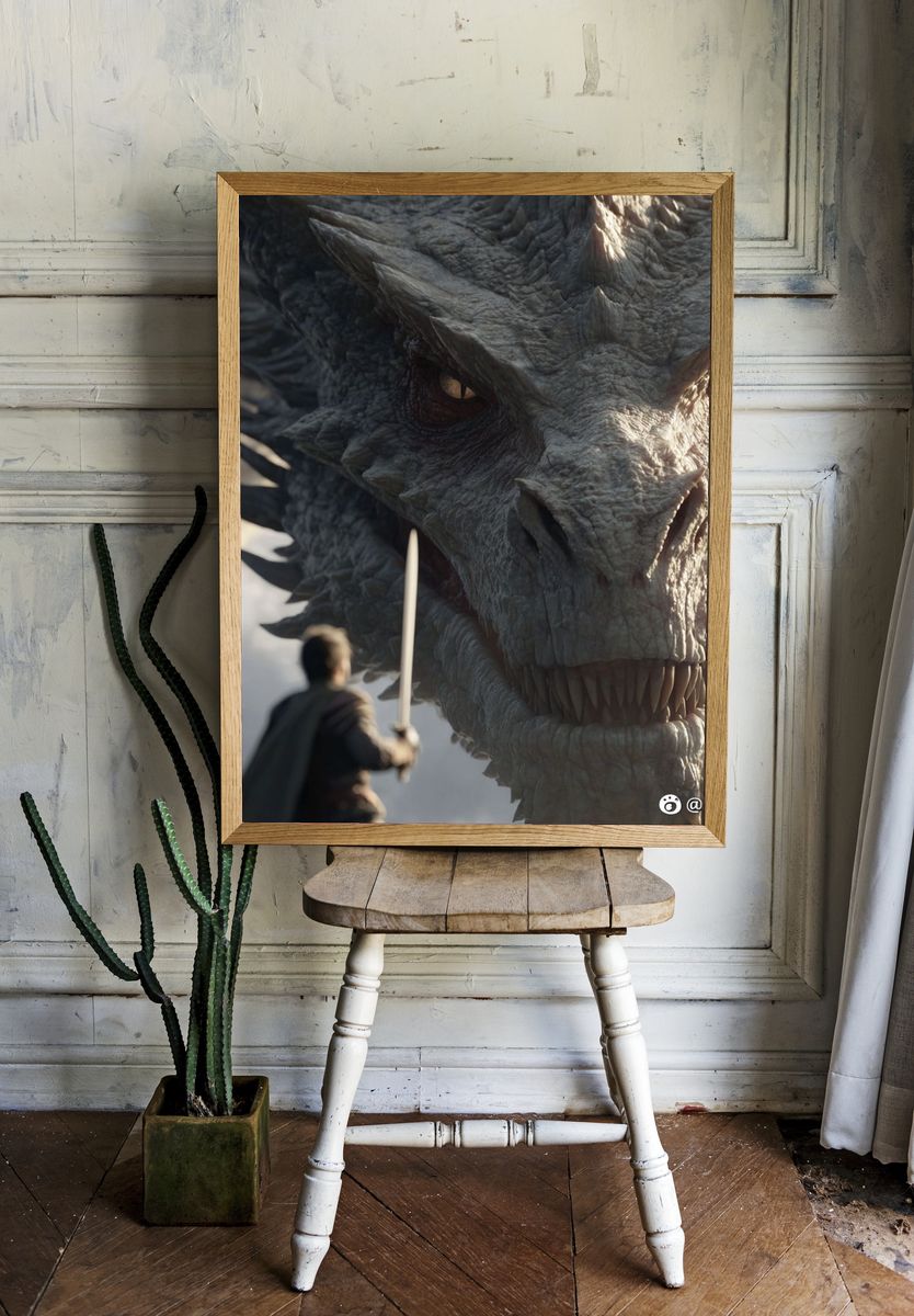 Epic Dragon Encounter — Fantasy Print. — room view 1