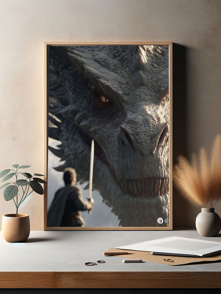Epic Dragon Encounter — Fantasy Print. — room view 2