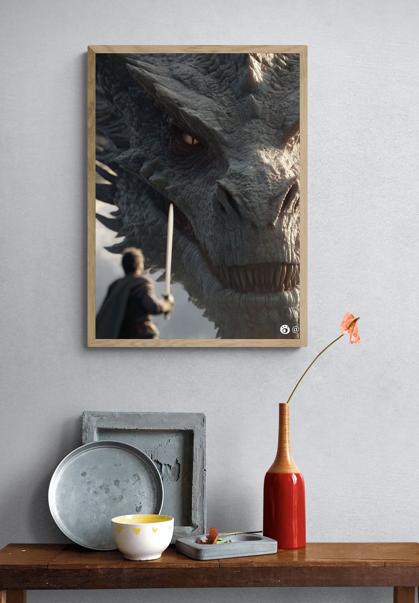 Epic Dragon Encounter — Fantasy Print. — room view 3