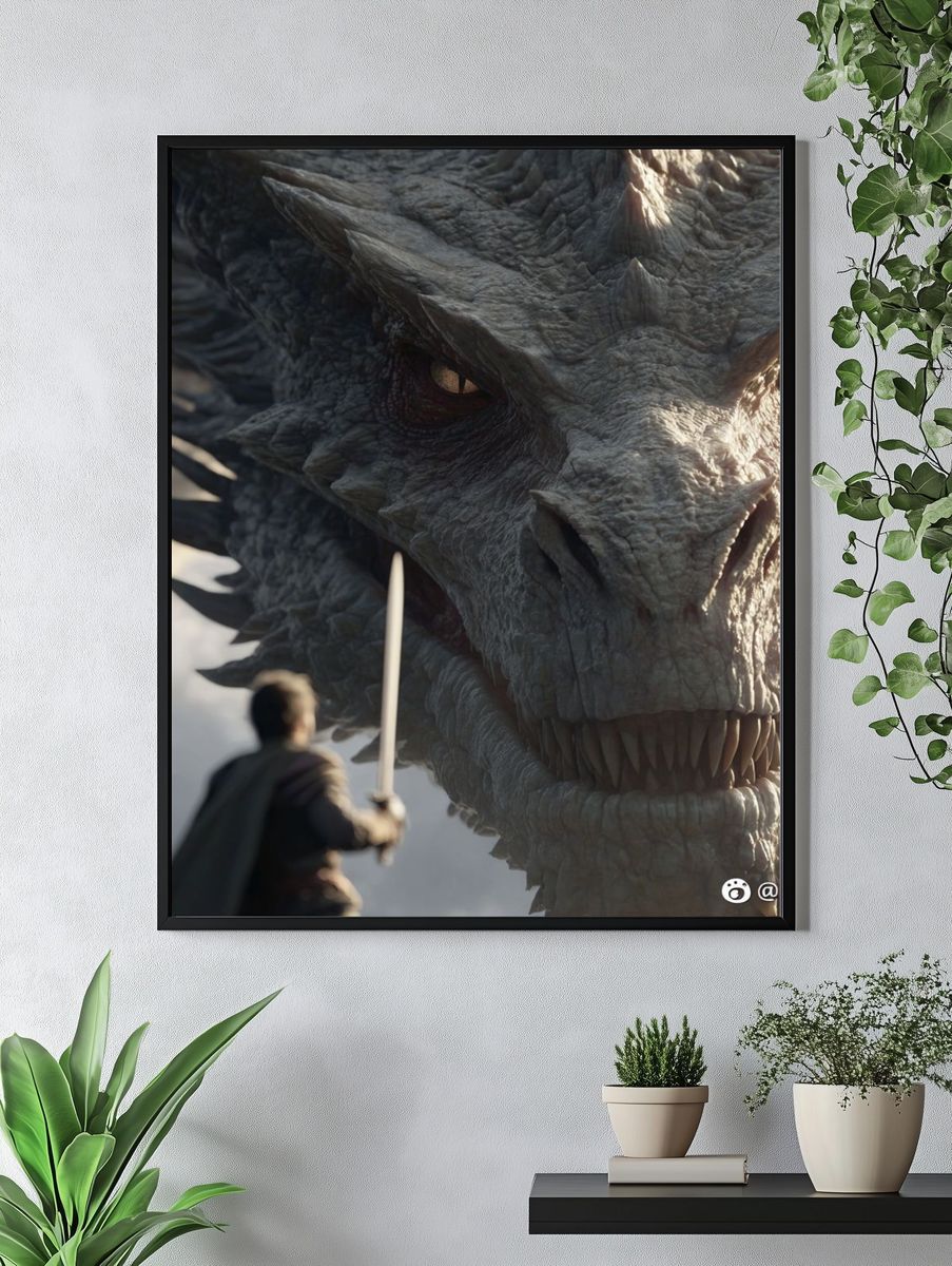 Epic Dragon Encounter — Fantasy Print. — room view 4