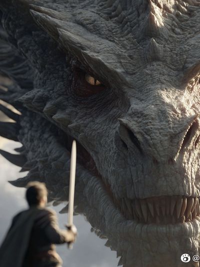 Epic Dragon Encounter — Fantasy Print. poster print