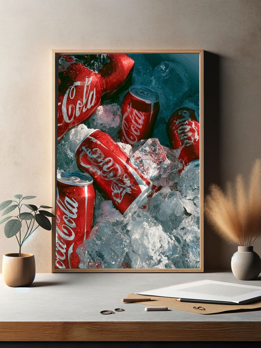 Coca-Cola Ice Cooler Photography Poster. — room view 2