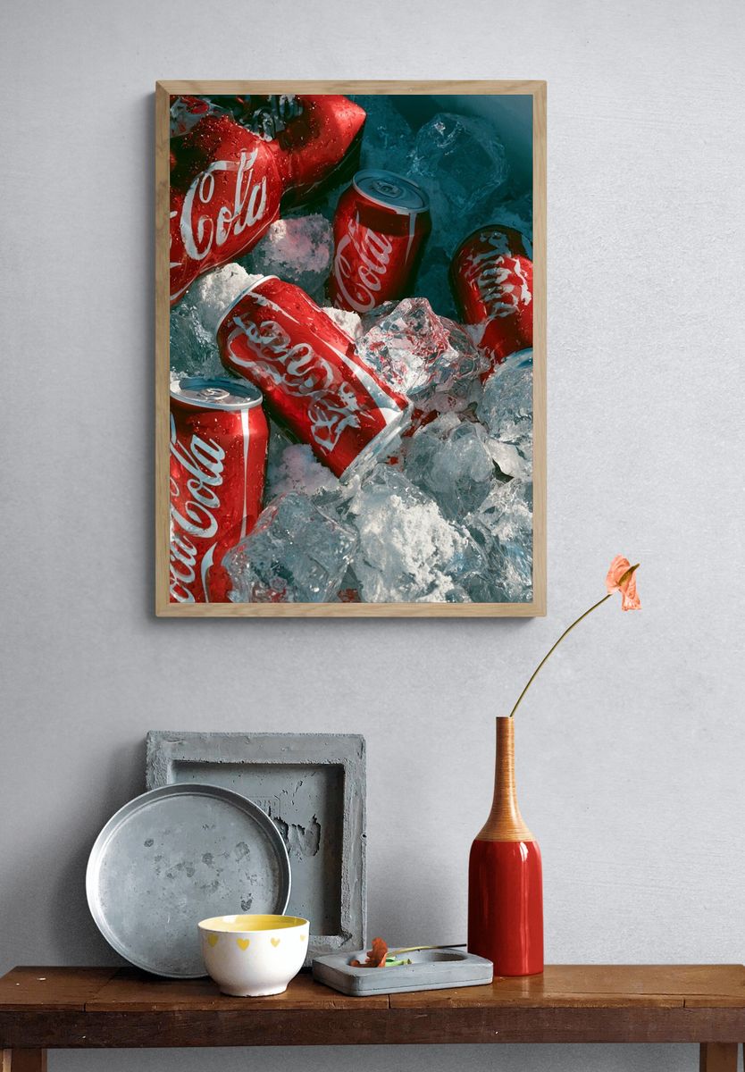 Coca-Cola Ice Cooler Photography Poster. — room view 3