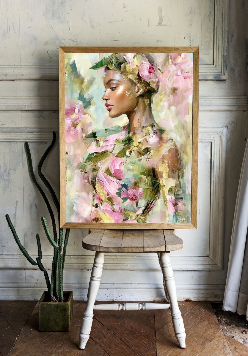 Floral Elegance — Fine Art Print. — room view 1