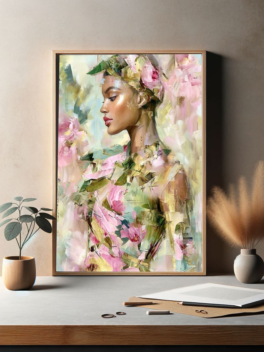 Floral Elegance — Fine Art Print. — room view 2