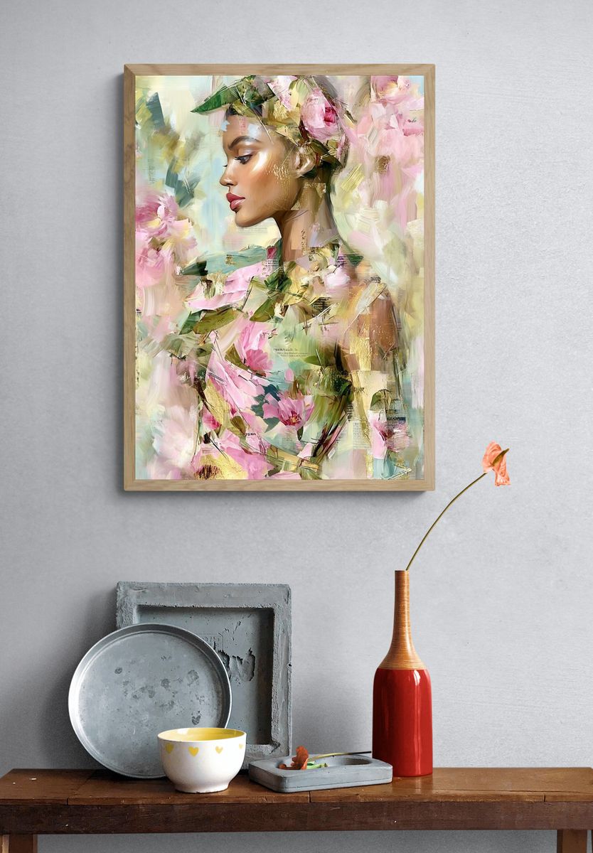 Floral Elegance — Fine Art Print. — room view 3
