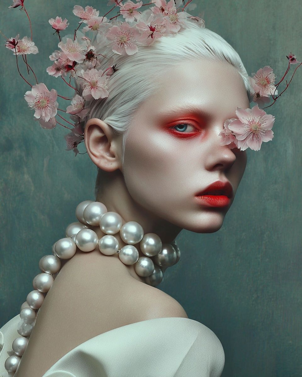 Floral Elegance Portrait Poster. poster detail
