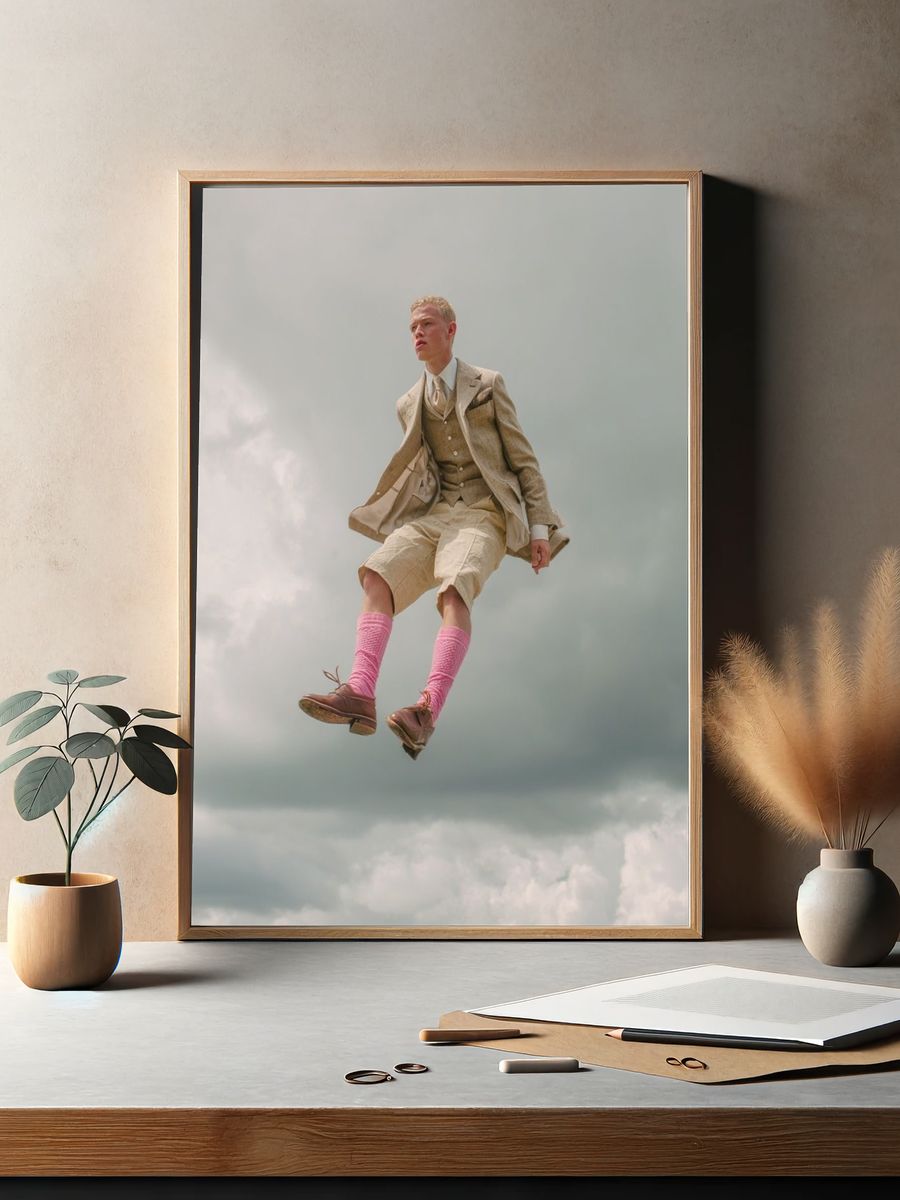 Floating Gentleman — Contemporary Print. — room view 2