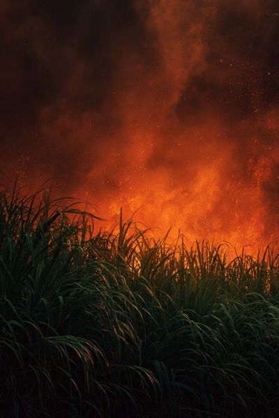 Fiery Grassland — Photography Print. poster print