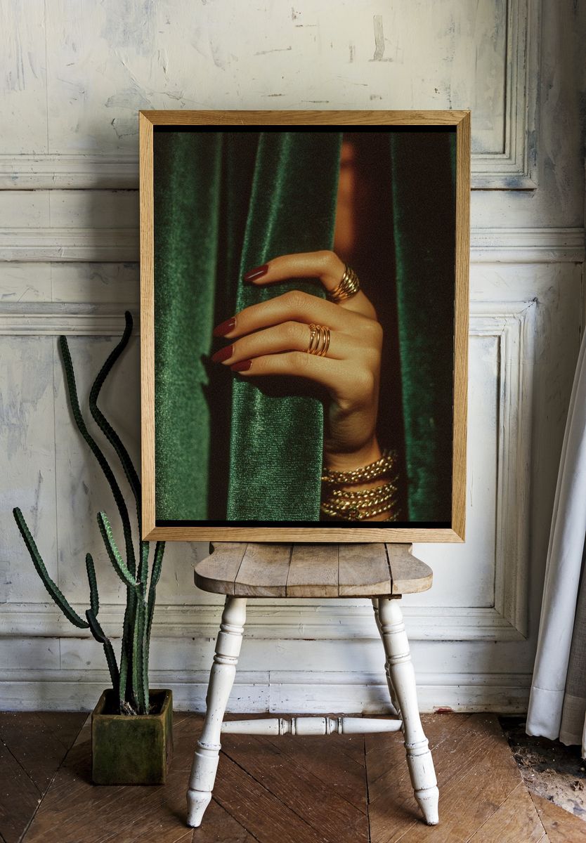 Elegant Hand with Rings — Fashion Photography Print. — room view 1