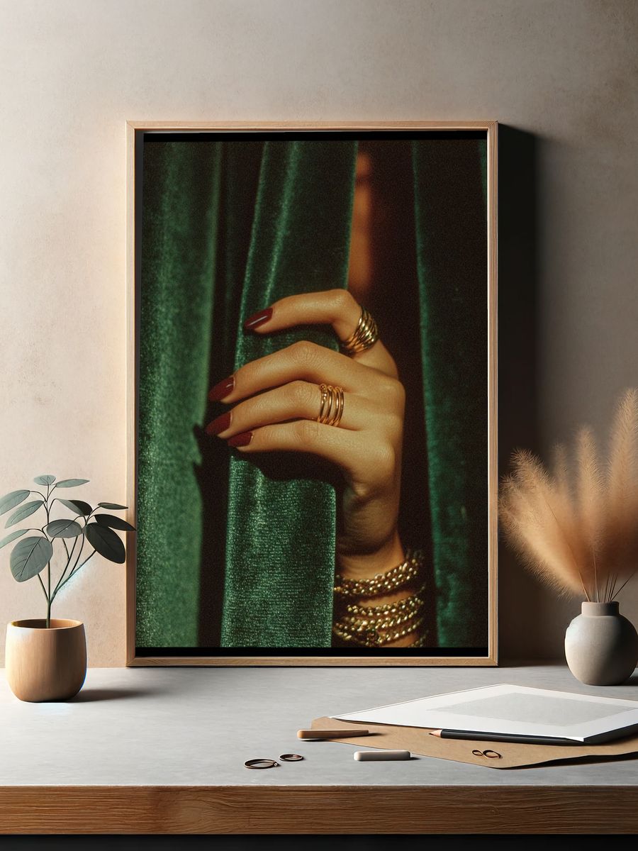 Elegant Hand with Rings — Fashion Photography Print. — room view 2