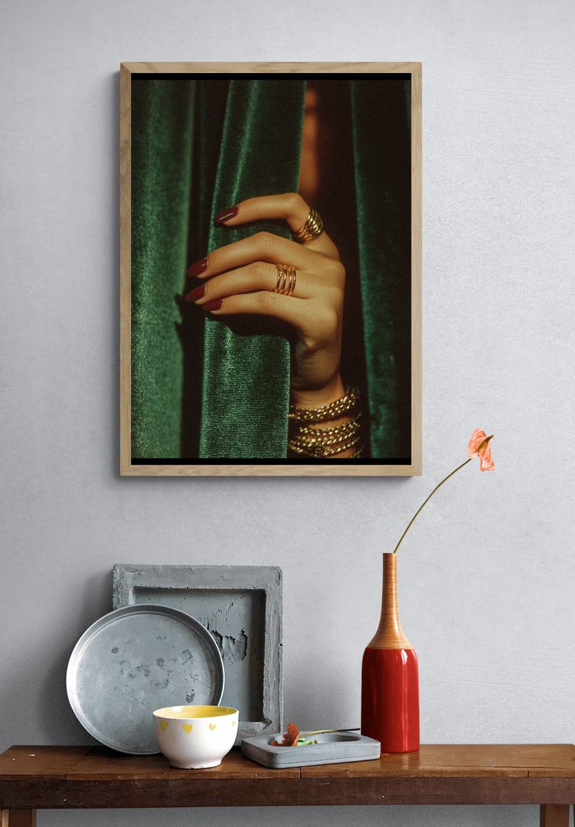 Elegant Hand with Rings — Fashion Photography Print. — room view 3