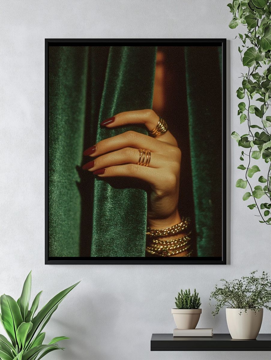 Elegant Hand with Rings — Fashion Photography Print. — room view 4
