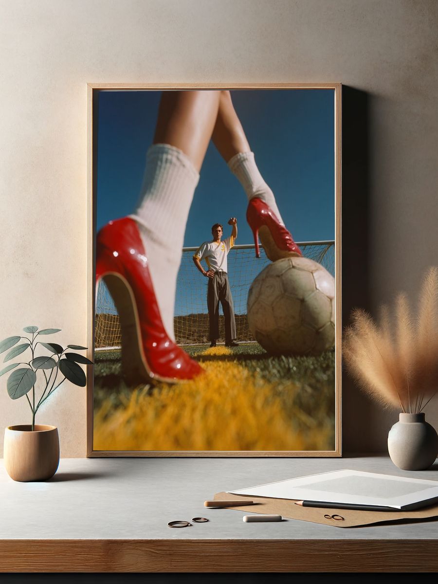 Soccer High Heels — Fashion Print. — room view 2