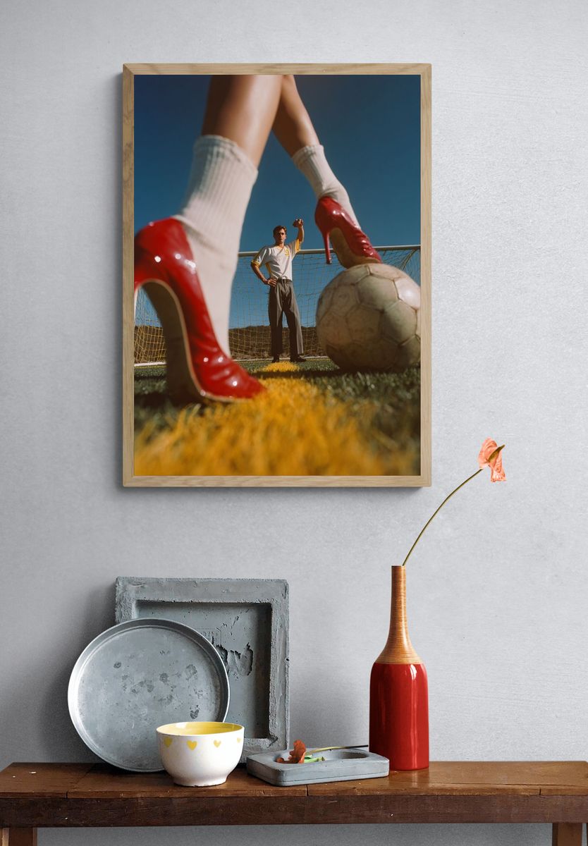 Soccer High Heels — Fashion Print. — room view 3