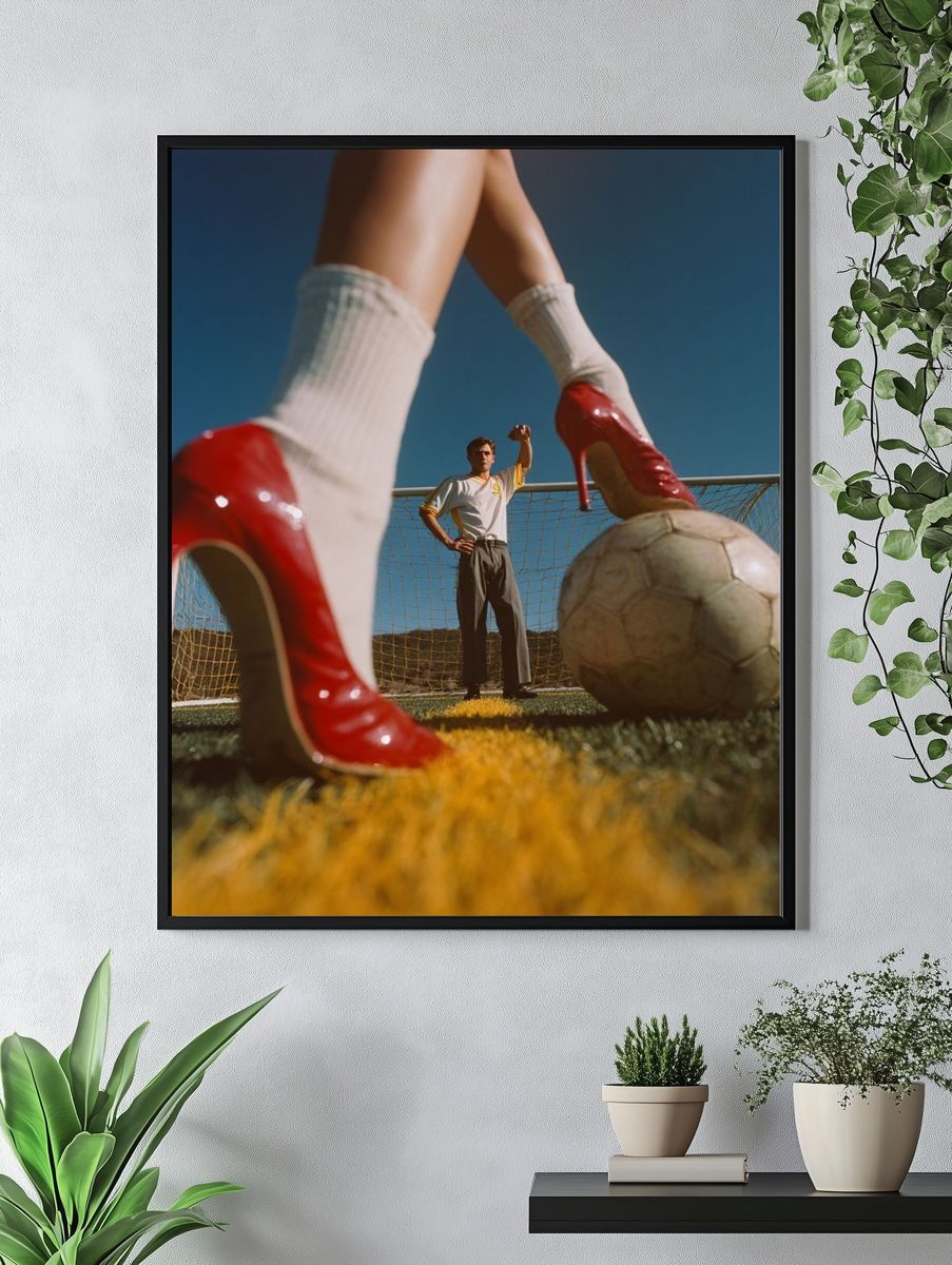 Soccer High Heels — Fashion Print. — room view 4