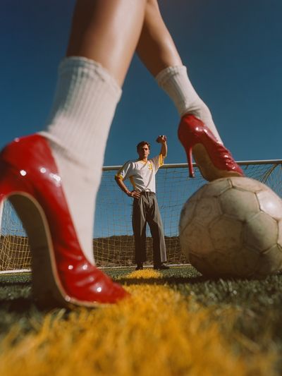 Soccer High Heels — Fashion Print