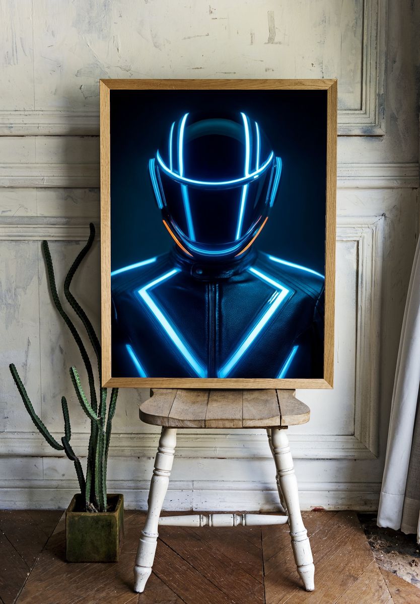 Futuristic Helmet — Sci-Fi Print. — room view 1