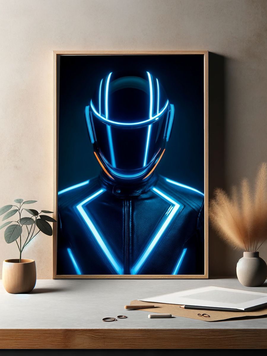 Futuristic Helmet — Sci-Fi Print. — room view 2