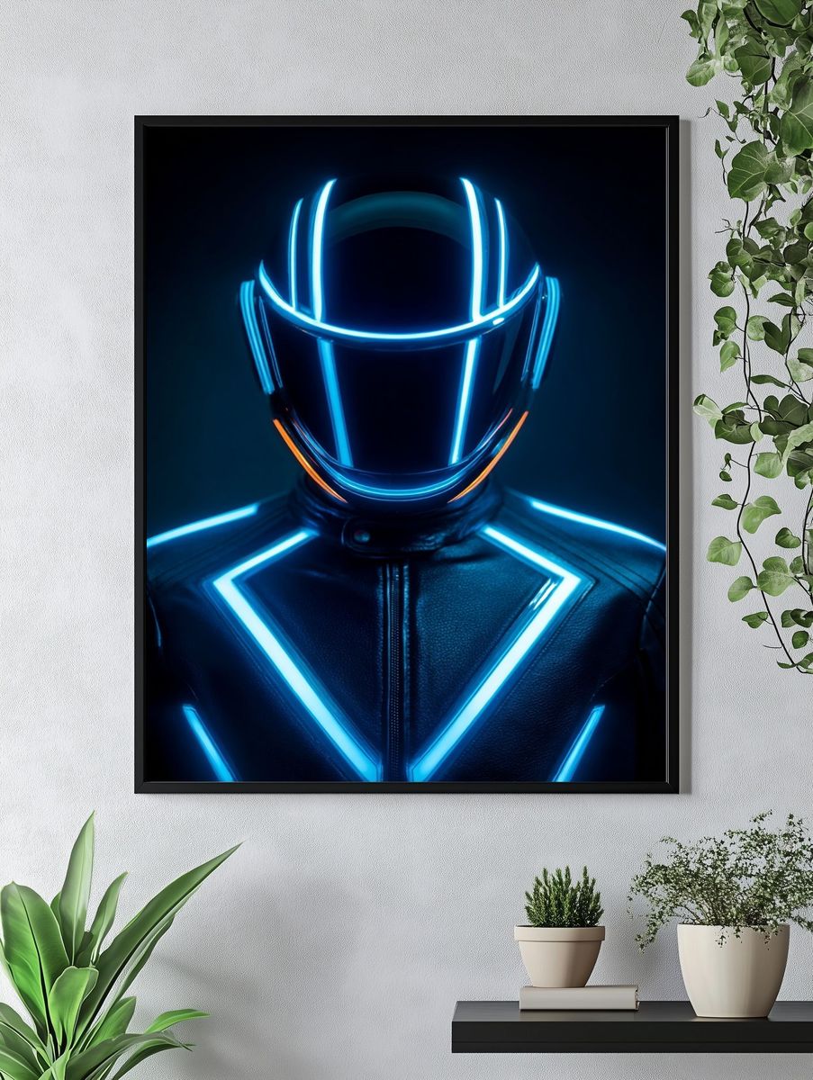 Futuristic Helmet — Sci-Fi Print. — room view 4