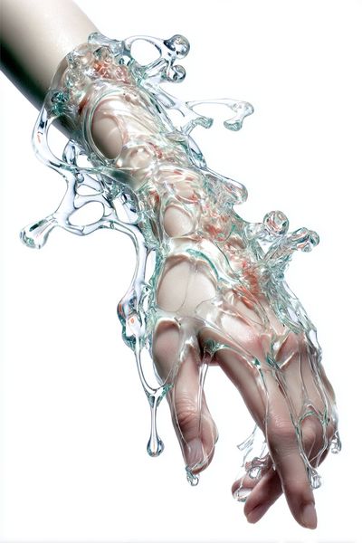 Fluid Hand Sculpture — Fine Art Print. poster
