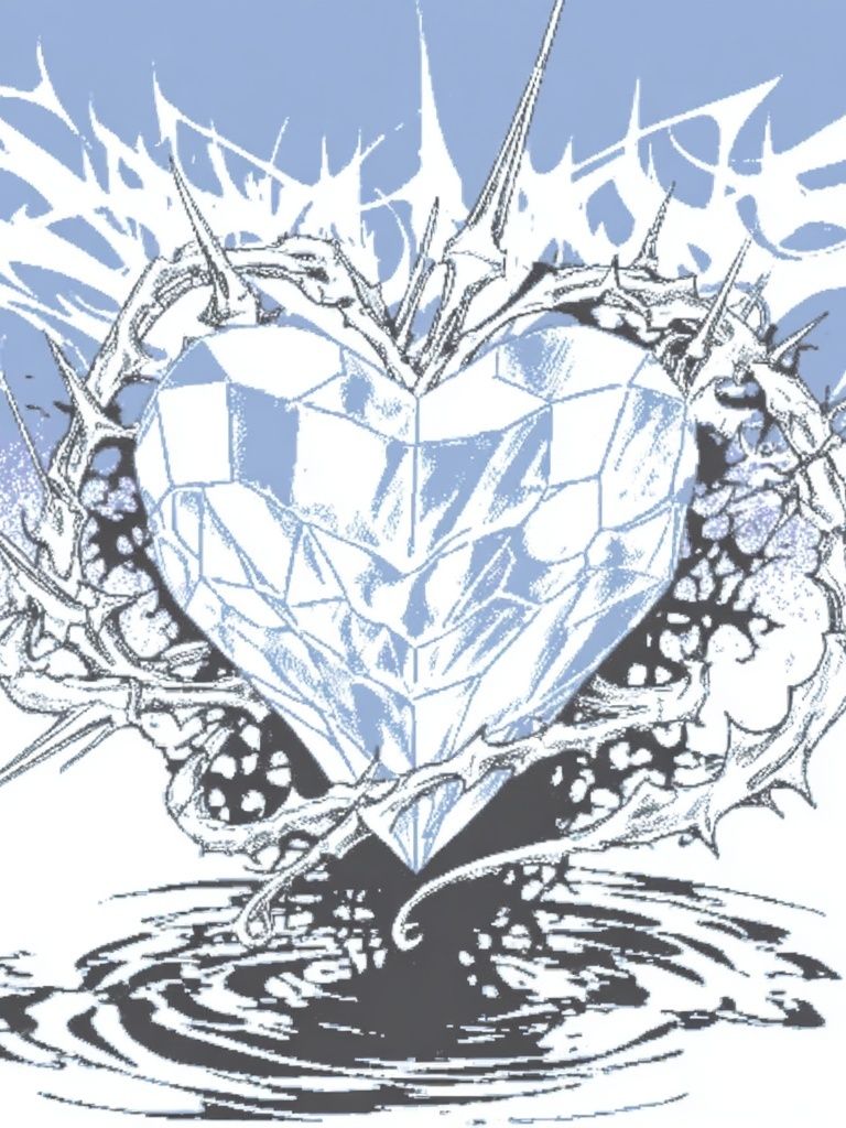 Crystal Heart Thorn Poster. poster — fine-art art