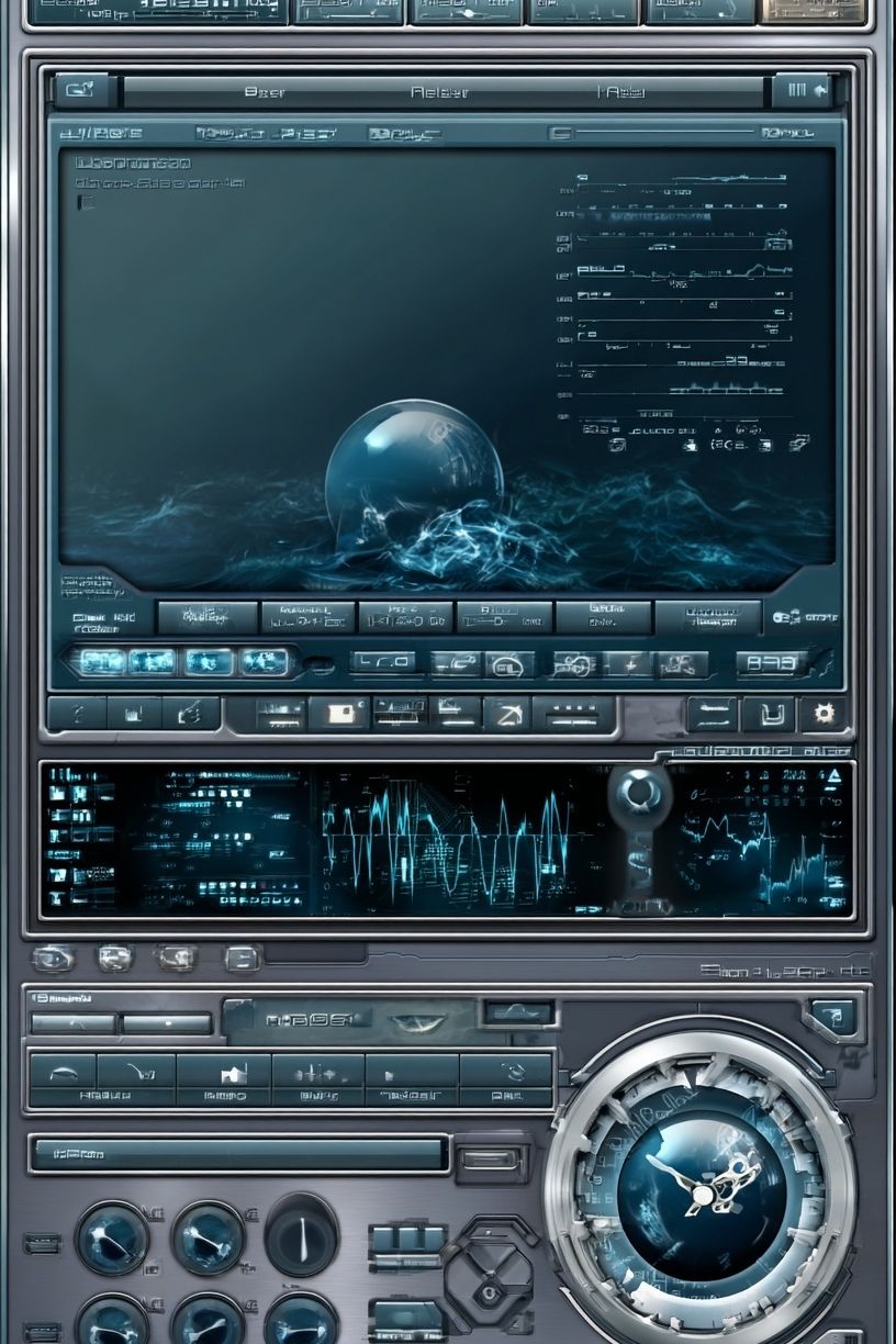 Futuristic Interface Design Poster. poster detail