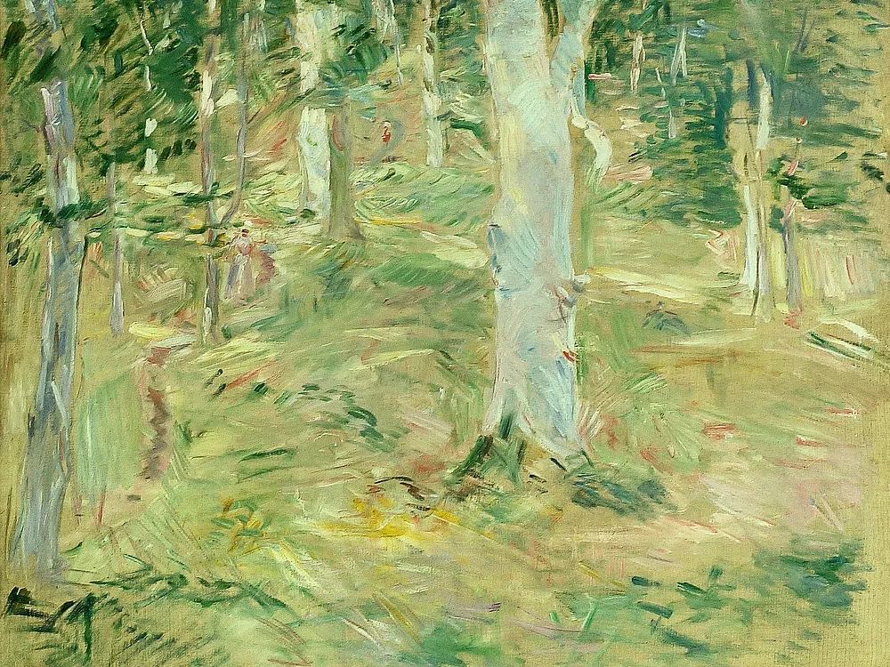 Birch Forest Impressionist Poster. poster detail