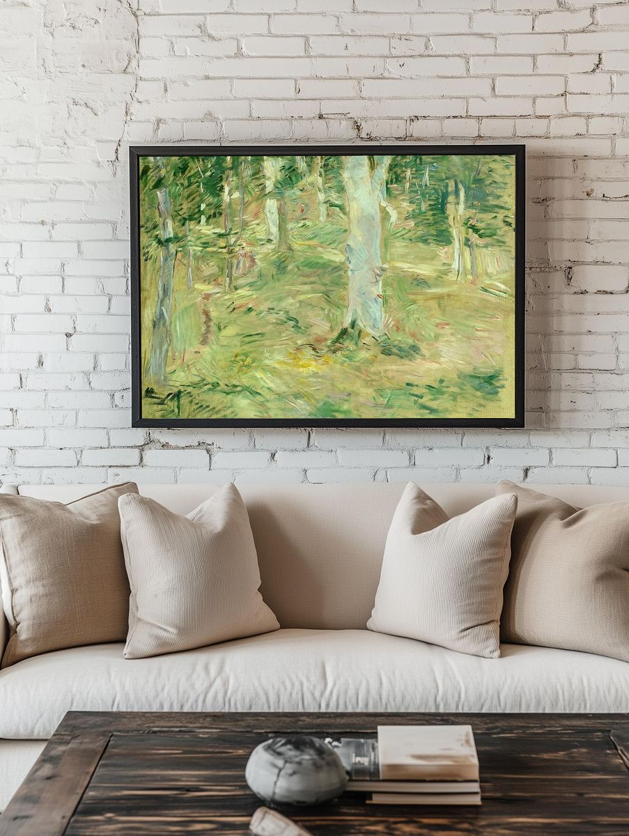 Birch Forest Impressionist Poster. — room view 1