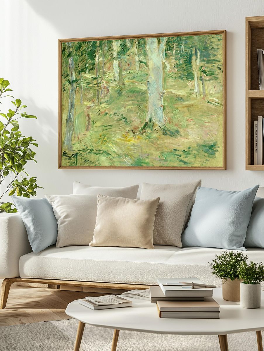Birch Forest Impressionist Poster. — room view 2