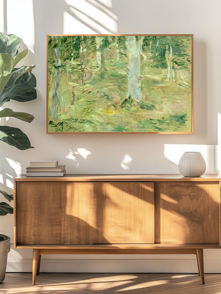 Birch Forest Impressionist Poster. — room view 3