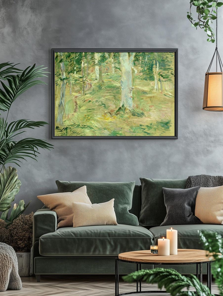 Birch Forest Impressionist Poster. — room view 4